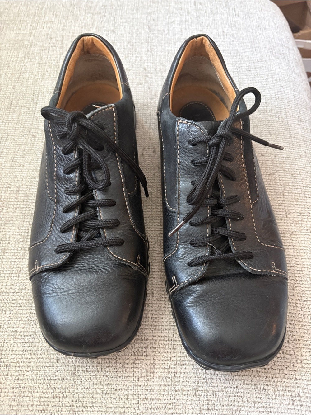 Børn Loomis M3259 Black Leather Lace-Up Oxford Shoes 11